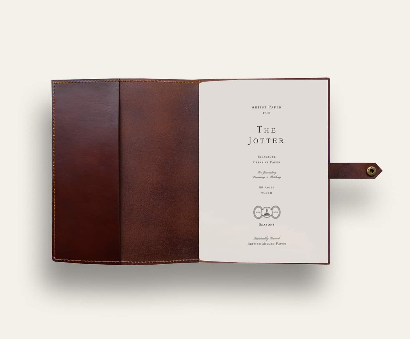 Walnut Leather A5 Journal Cover Product