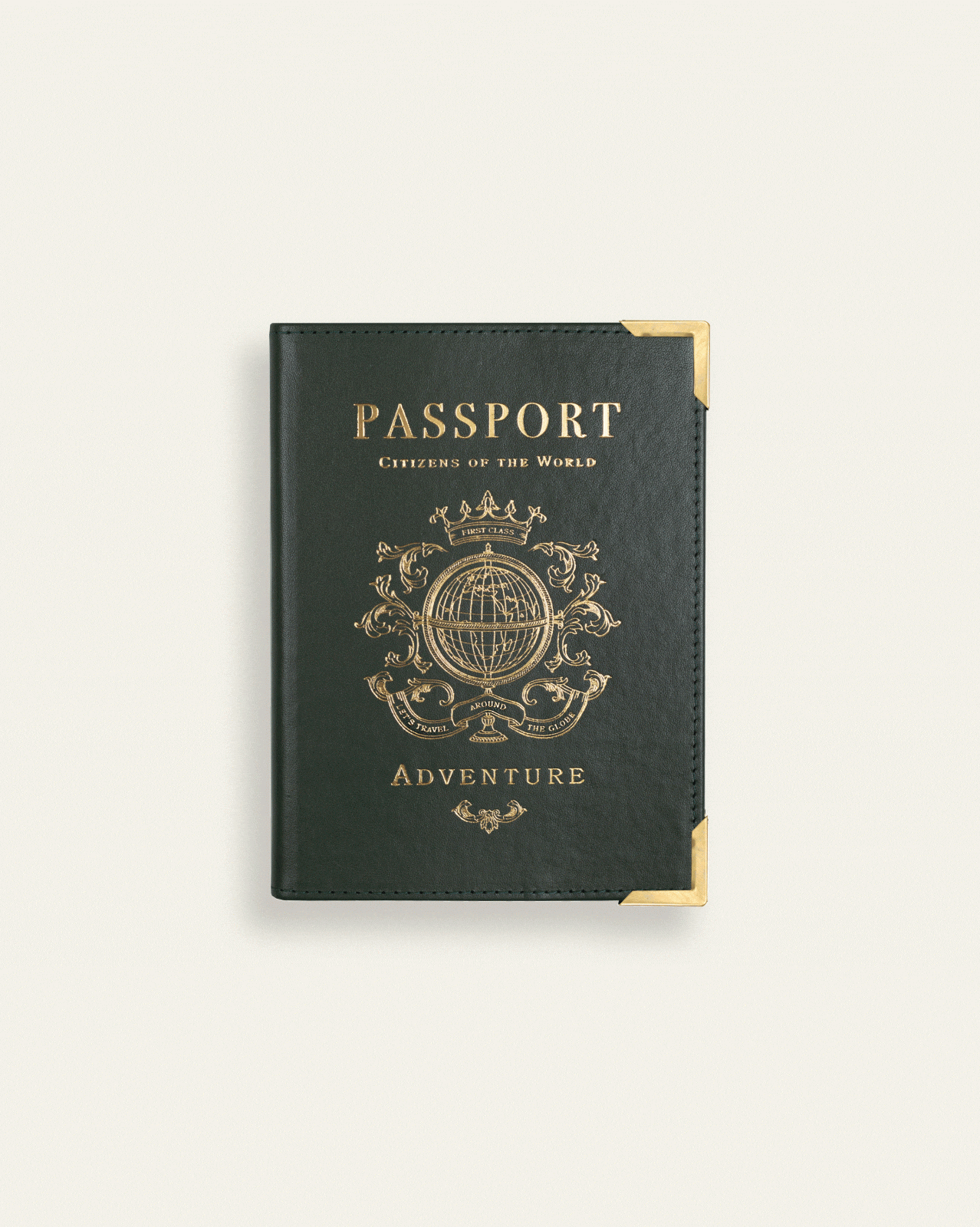 Forest Green Emblem Passport Cover Luxury Passport Covers